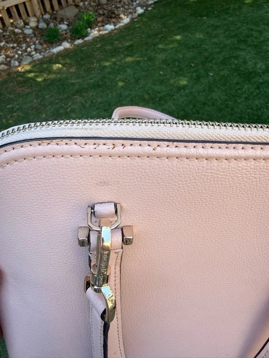Kate Spade Pink Leather Dome Satchel with Removable Strap - Picture 5 of 9